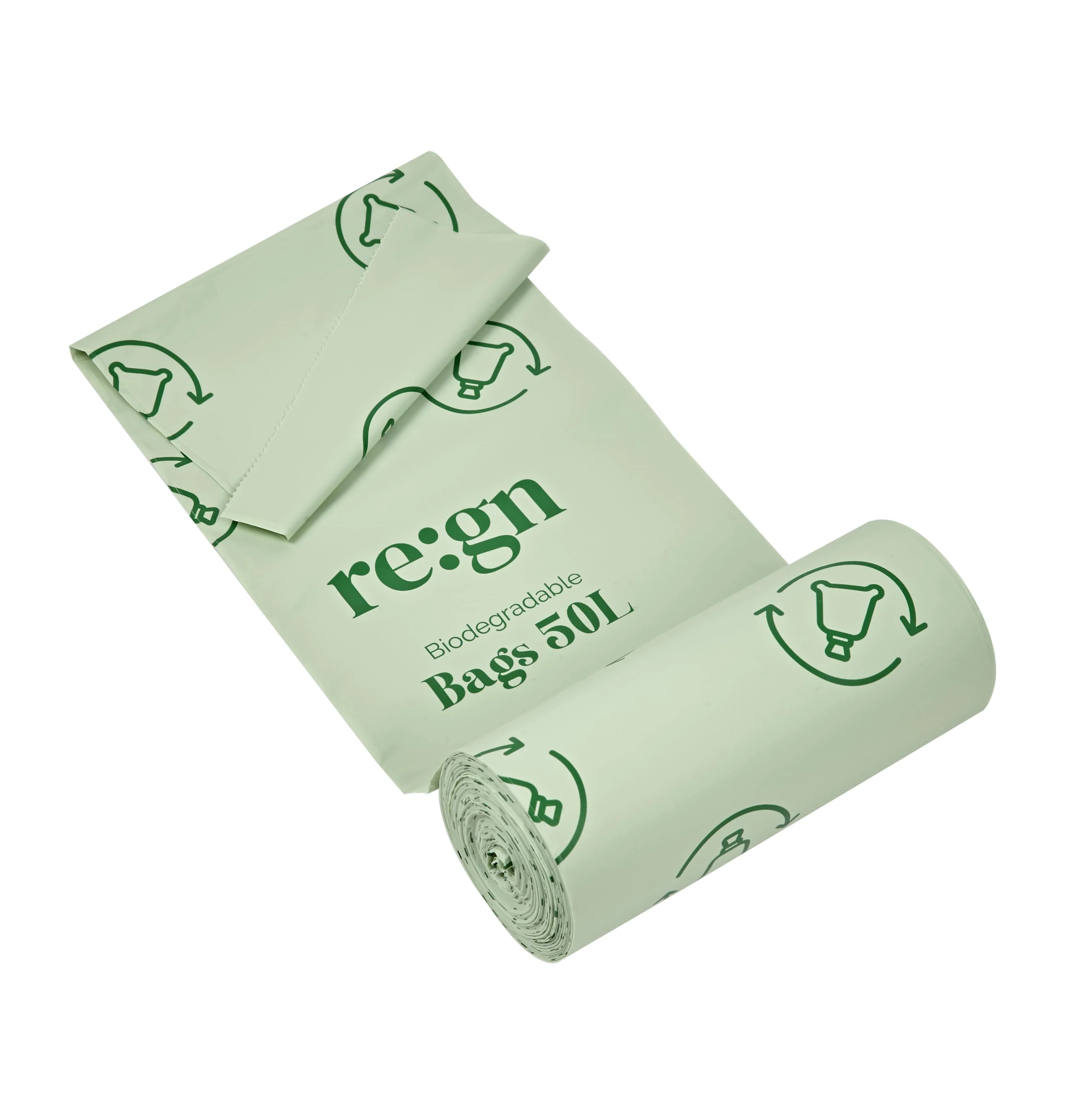 50L Biodegradable Eco Friendly Bin Bags, Eco Waste Disposal - 5 Rolls - Image 3