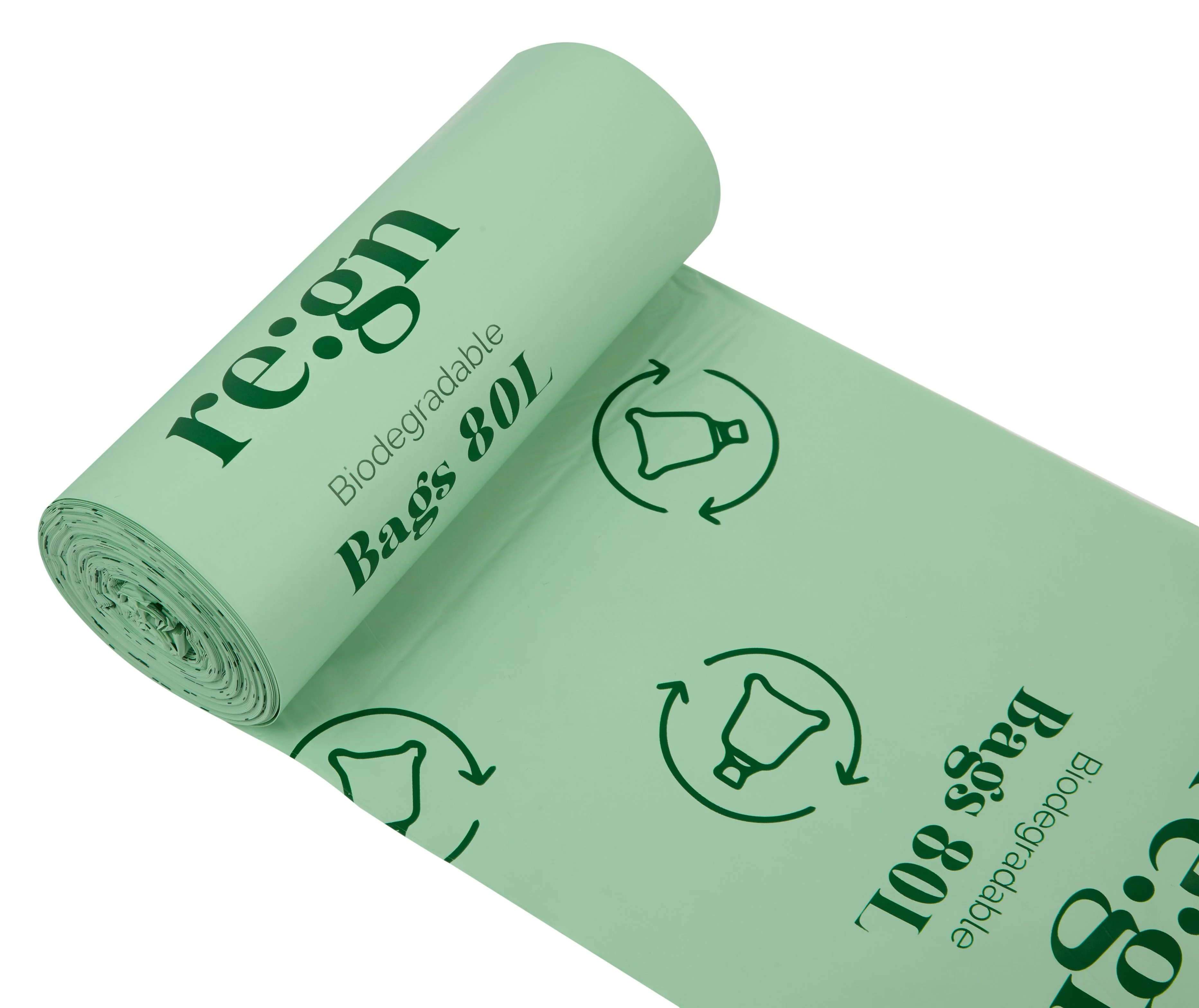 80L Biodegradable Eco Friendly Bin Bags, Eco Waste Disposal - 5 Rolls - Image 4