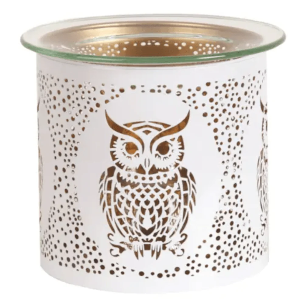 Aroma White Owl Metal Jar Sleeve & Wax Melt Warmer - Image 2