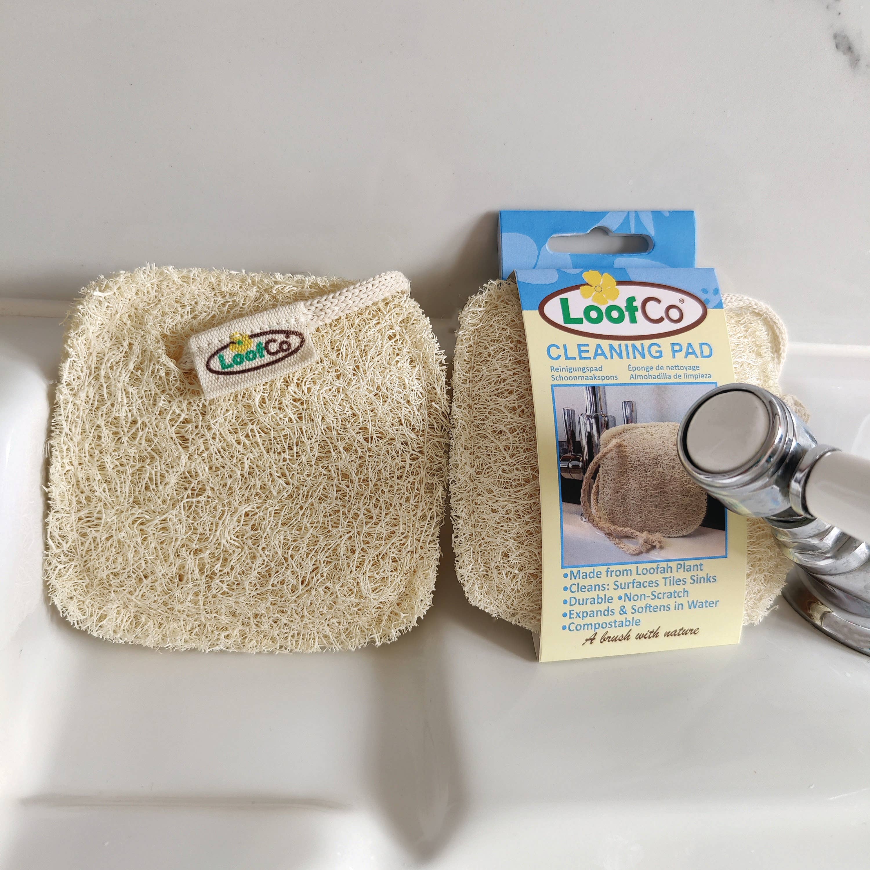 LoofCo Cleaning Pad – Natural Loofah Scrubber for Surfaces - Image 2
