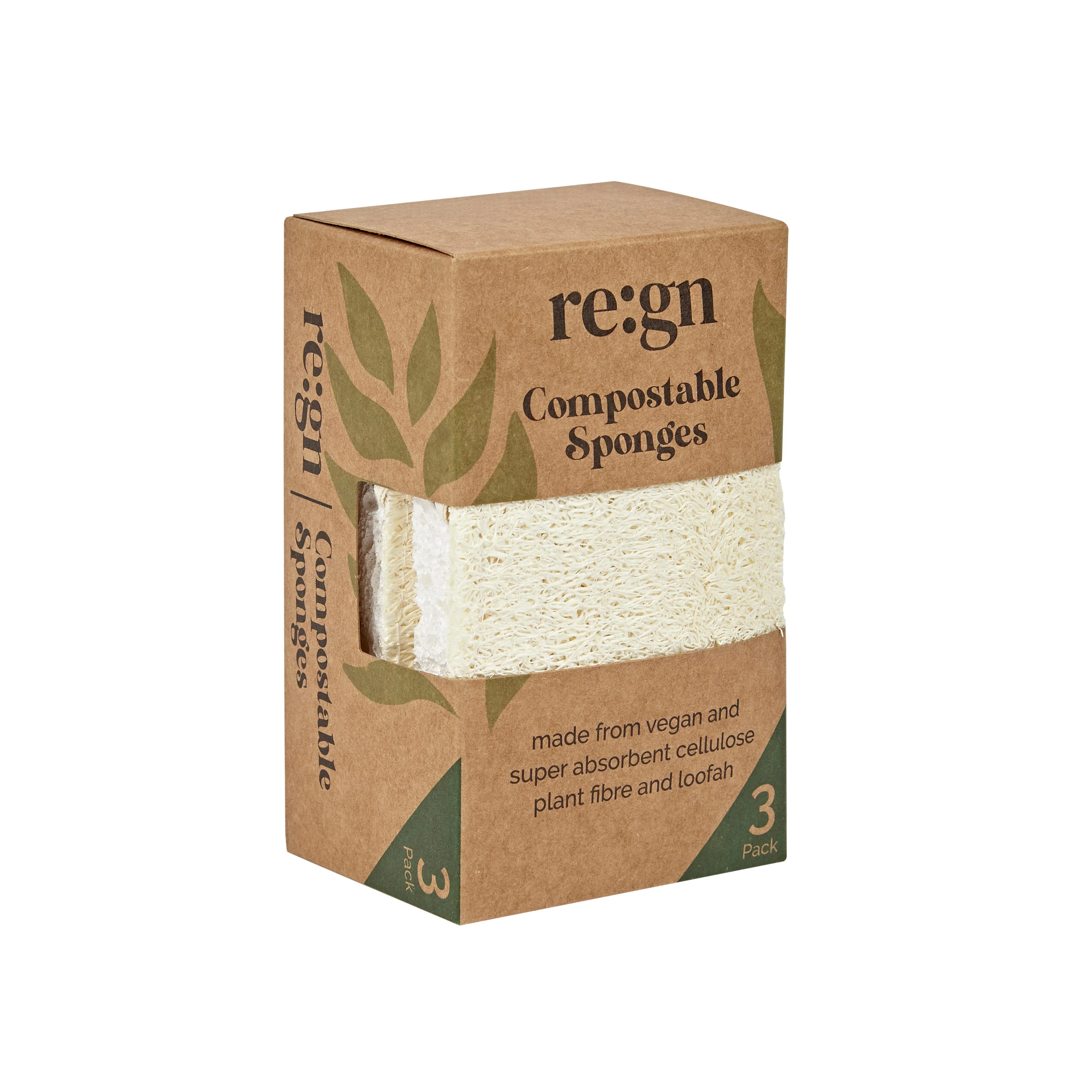 Compostable Eco Friendly Kitchen Sponges - re:gn Plant Fibre Sponges | 18 Sponges - Image 6