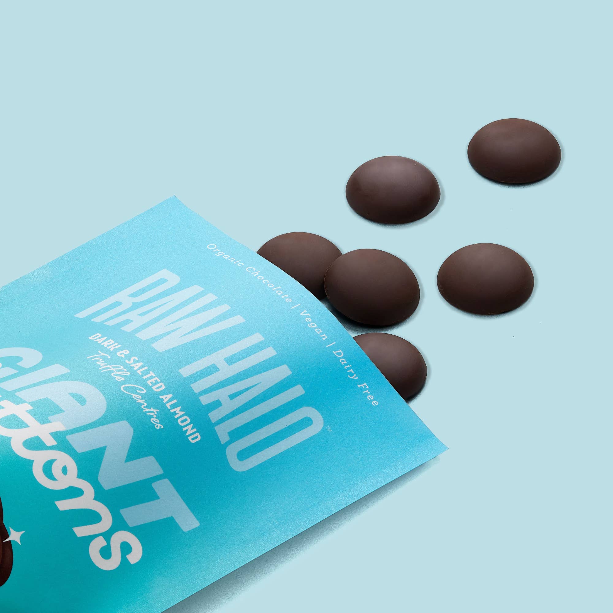 Organic Vegan Salted Almond Truffle Chocolate Buttons 90g - Image 4