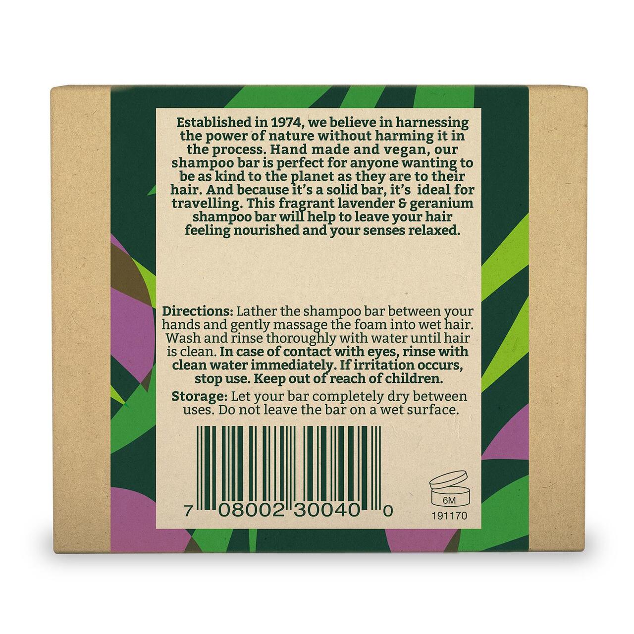 Faith In Nature Lavender & Geranium Shampoo Bar – 85g - Image 2