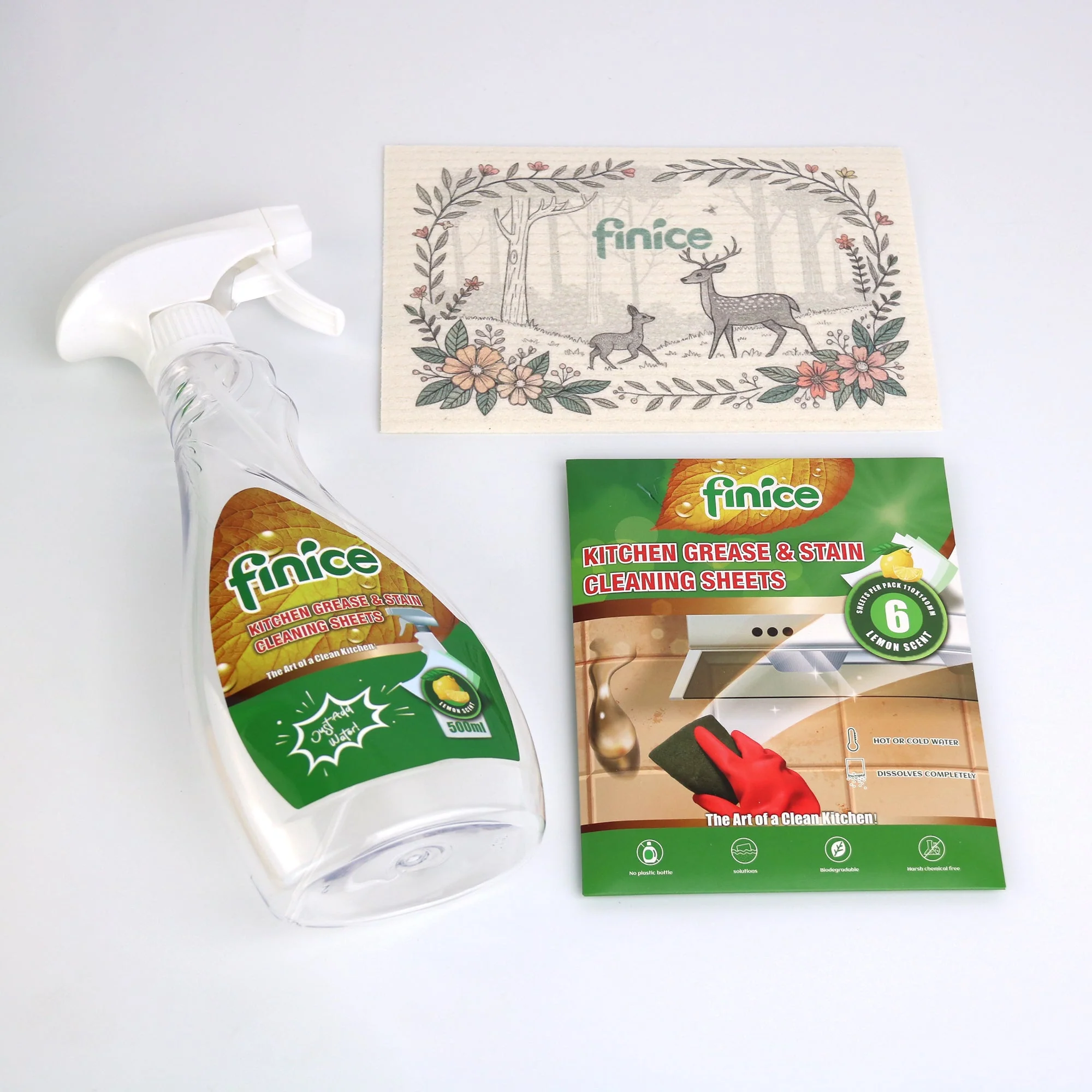 Finice Kitchen Grease & Stain Cleaning Kit - Image 5
