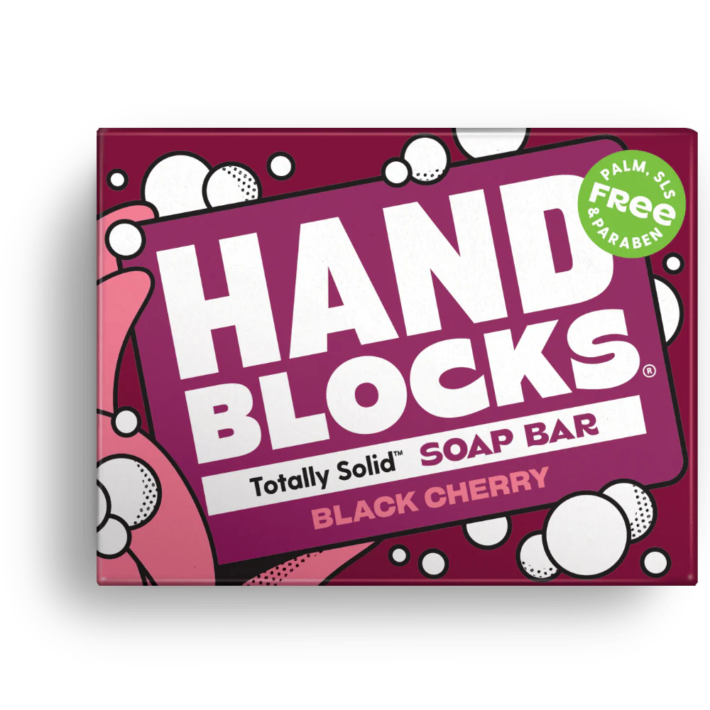 Hand Blocks Soap Black Cherry - Plastic Free Vegan Hand Soap Bars