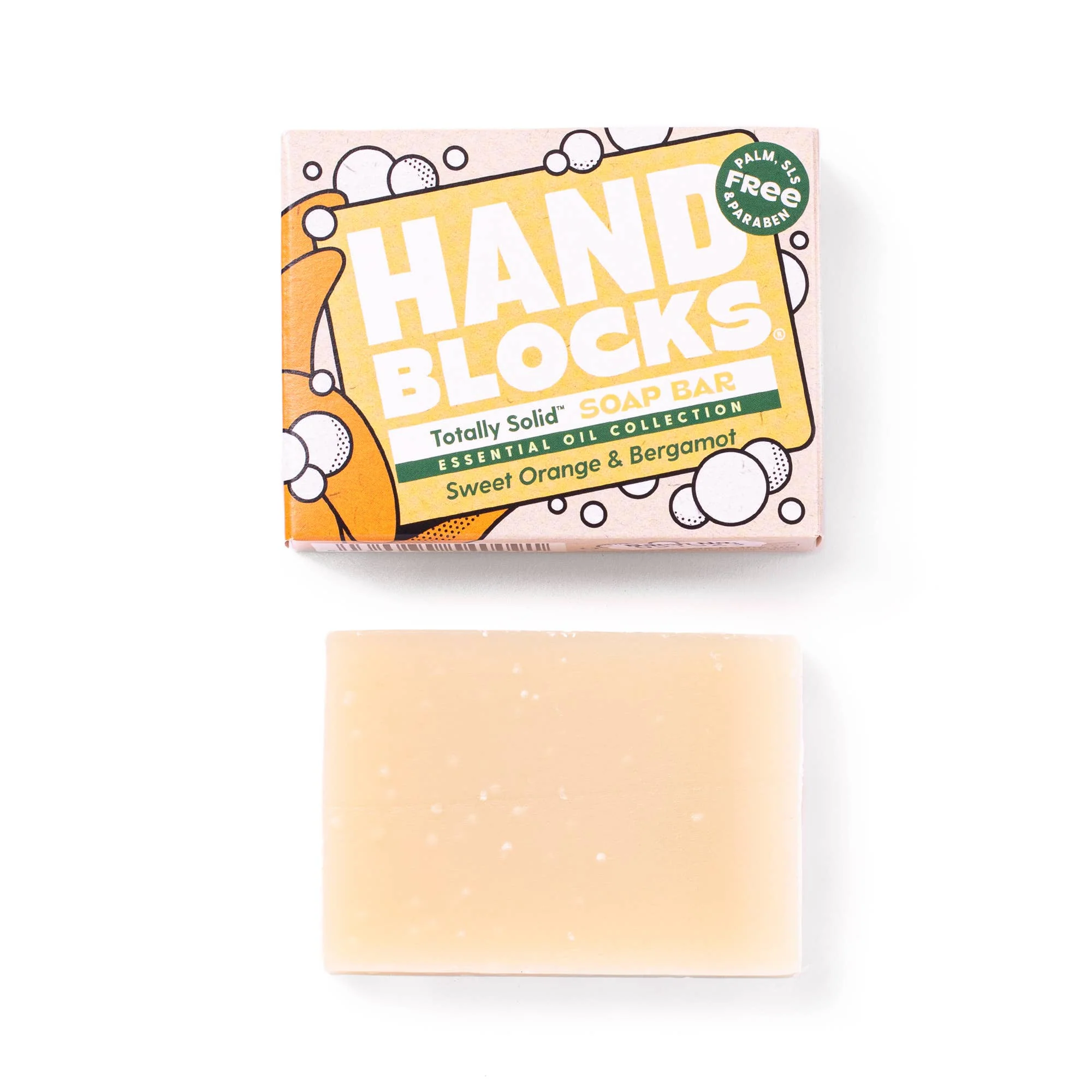 Hand Blocks Soap Sweet Orange & Bergamot - Plastic Free Vegan Hand Soap Bars - Image 4