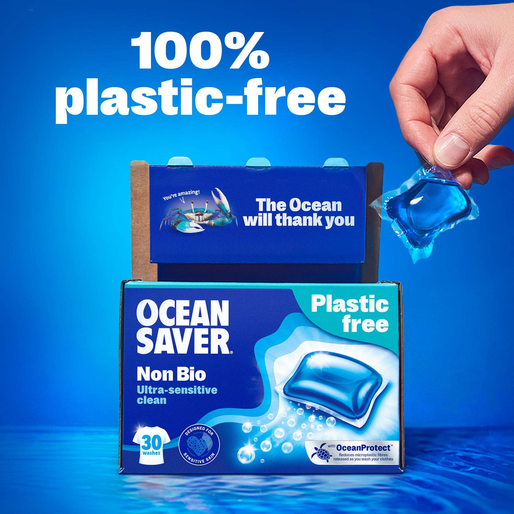 OceanSaver Plastic-Free Laundry Detergent Capsules (30 Wash) - Image 5