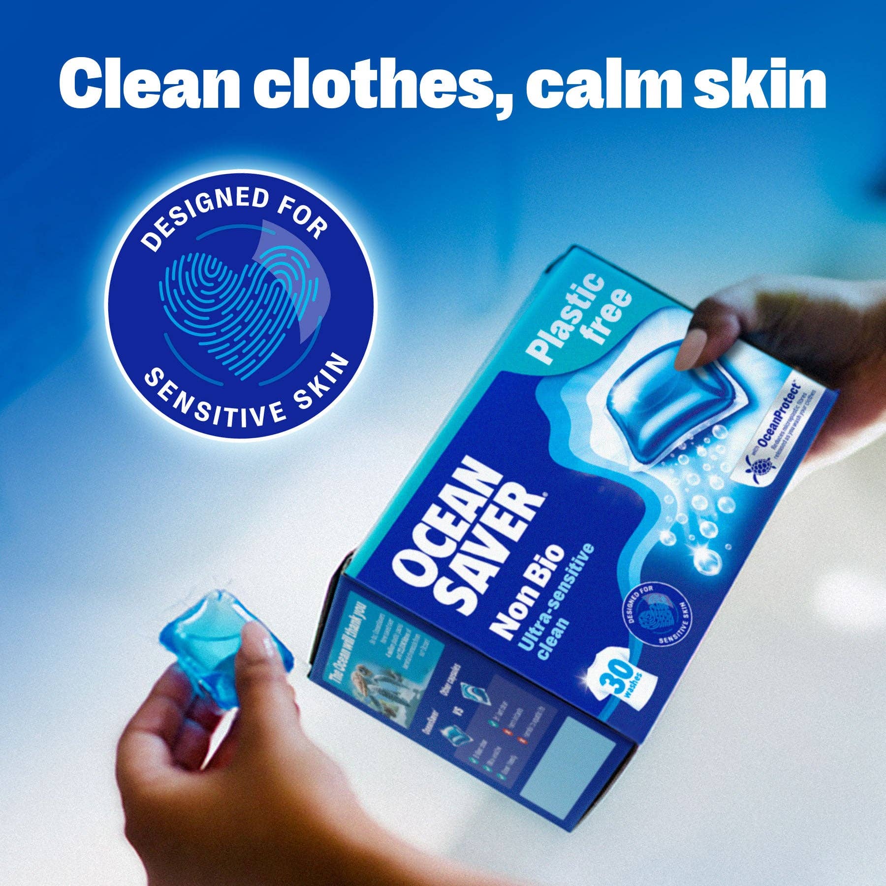 OceanSaver Plastic-Free Laundry Detergent Capsules (30 Wash) - Image 6