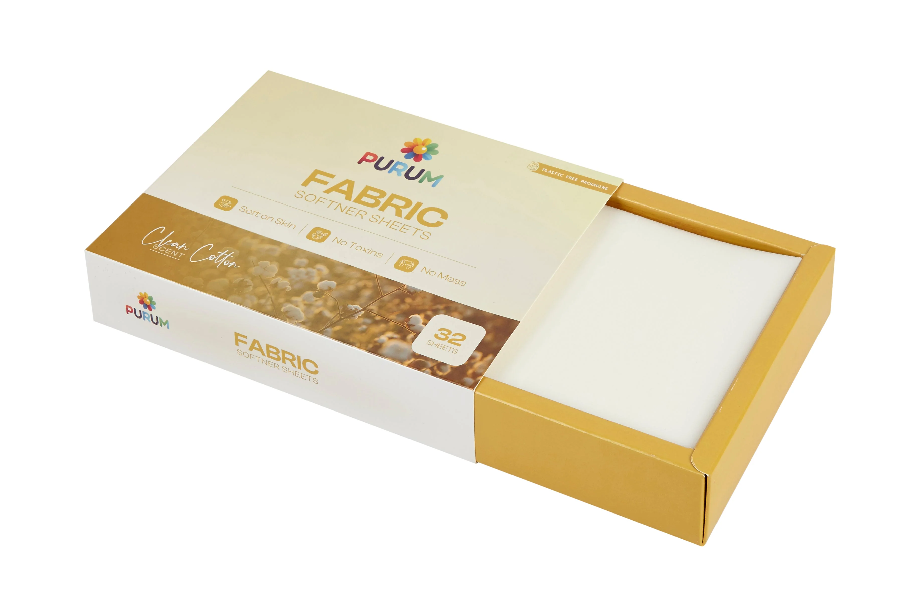 Purum Fabric Conditioner Sheets - Clean Cotton Scent - Image 3