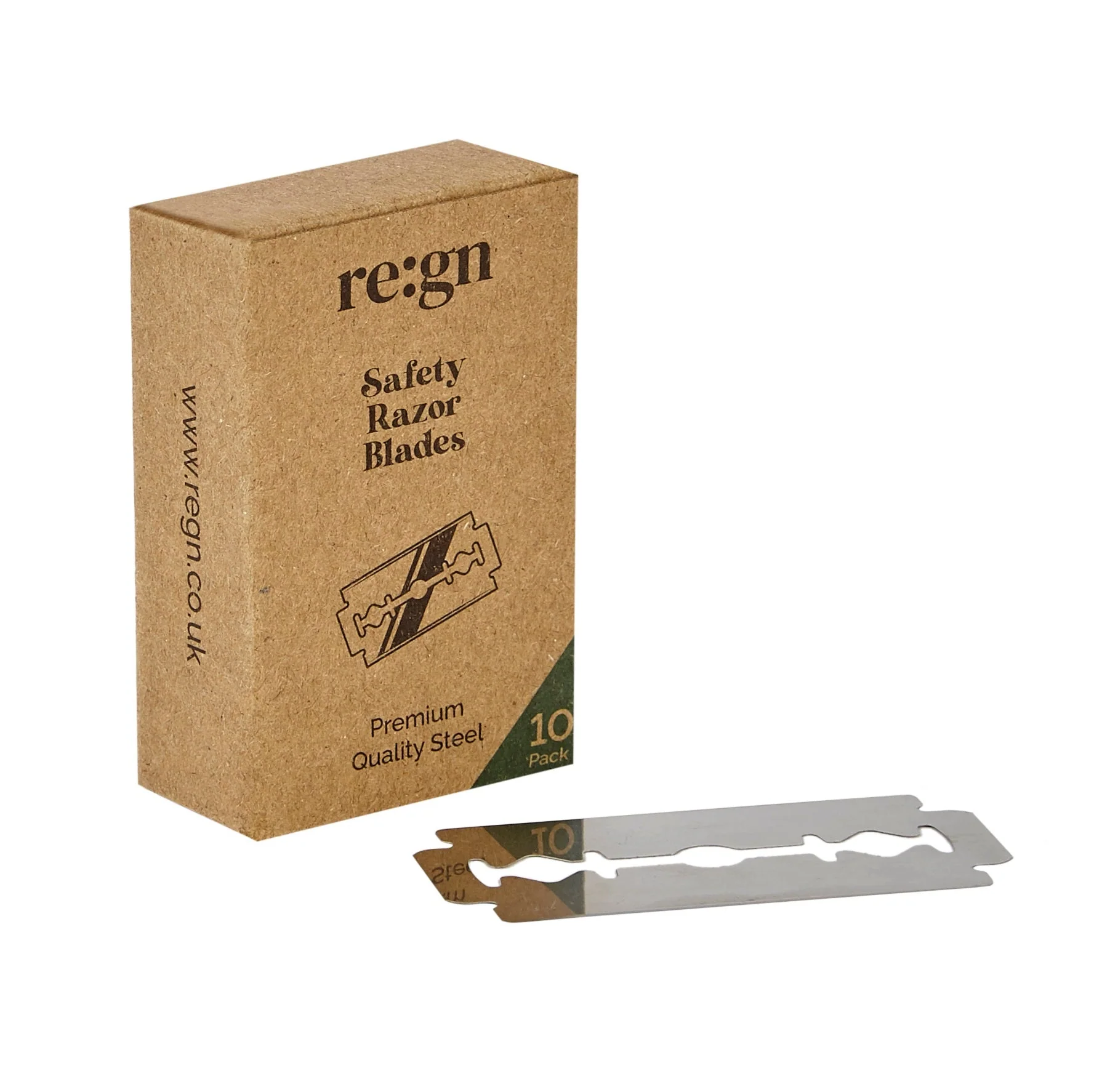 Re:gn Double Edge Safety Razor Blades - Single Eco Blade Safety Razor Blades, 10 Pack