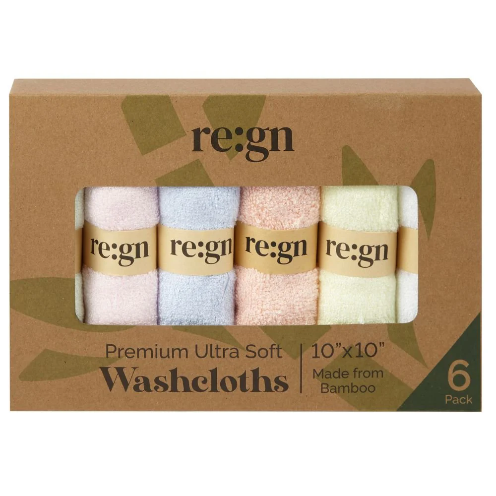 Organic Bamboo Face Cloths - 6 Pack - Image 10