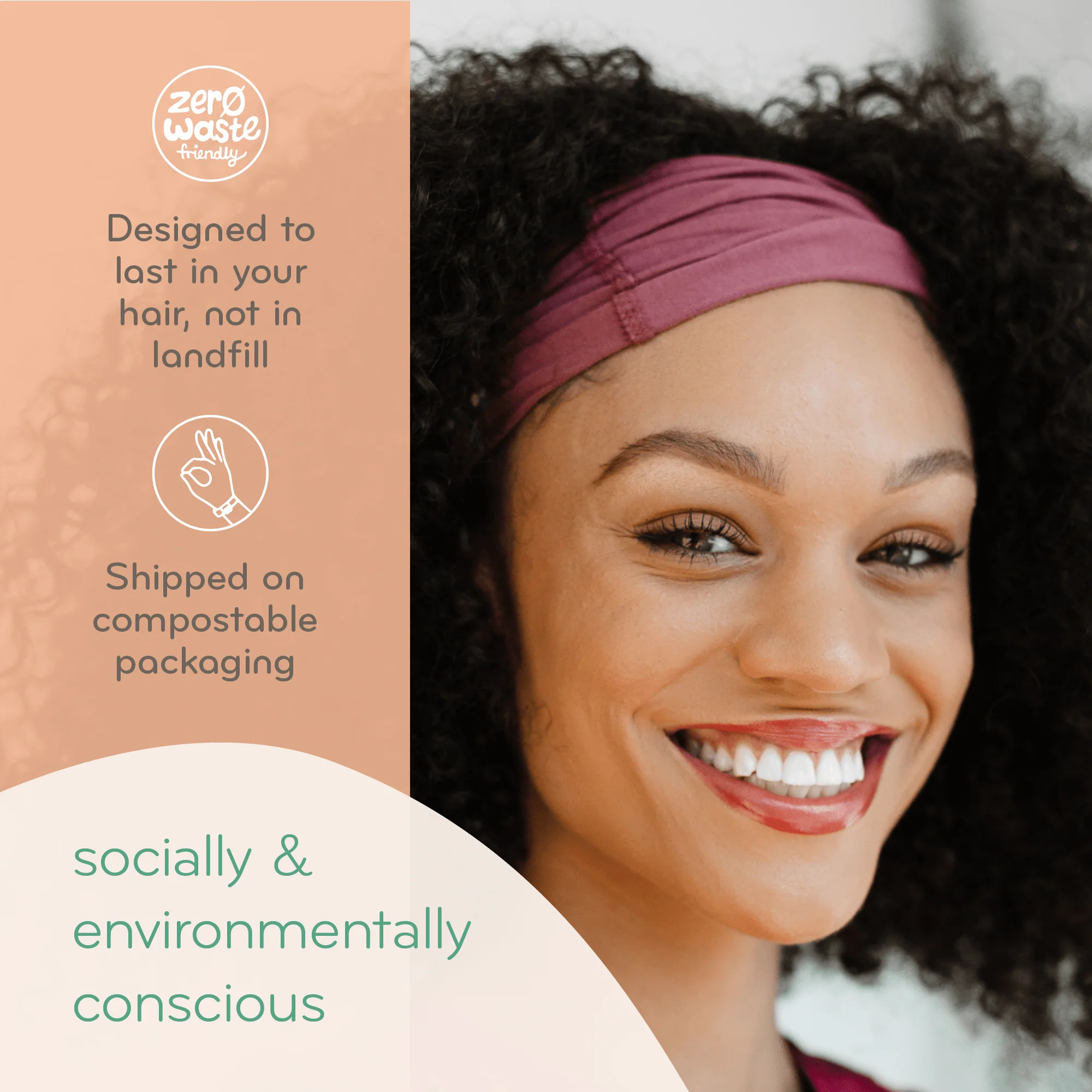 KOOSHOO Twist Headband Pink Mist – Organic Fairtrade - Image 9