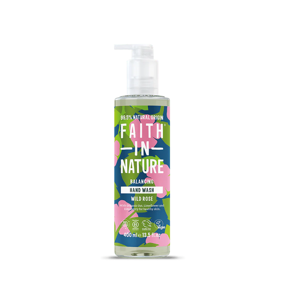 Wild Rose Hand Wash 400ml – 99.5% Natural Origin