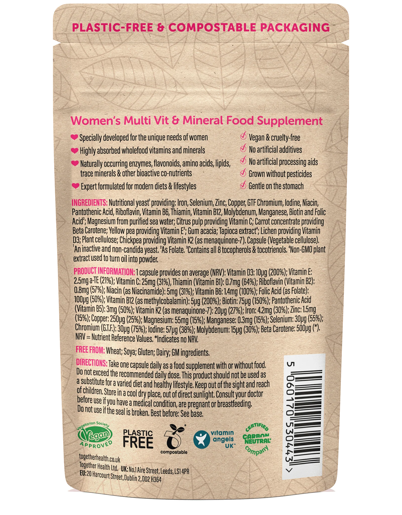 Women’s Multivitamin – Vegan – 30 Capsules - Image 2
